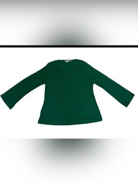 Women’s Chicos Green Long Sleeve Top Size 3 US XL Luxury Casual Shirt NWOT